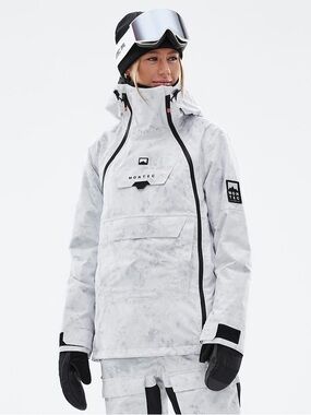 Montec Women's Doom W Snowboard Jacket Women White Tiedye Shell